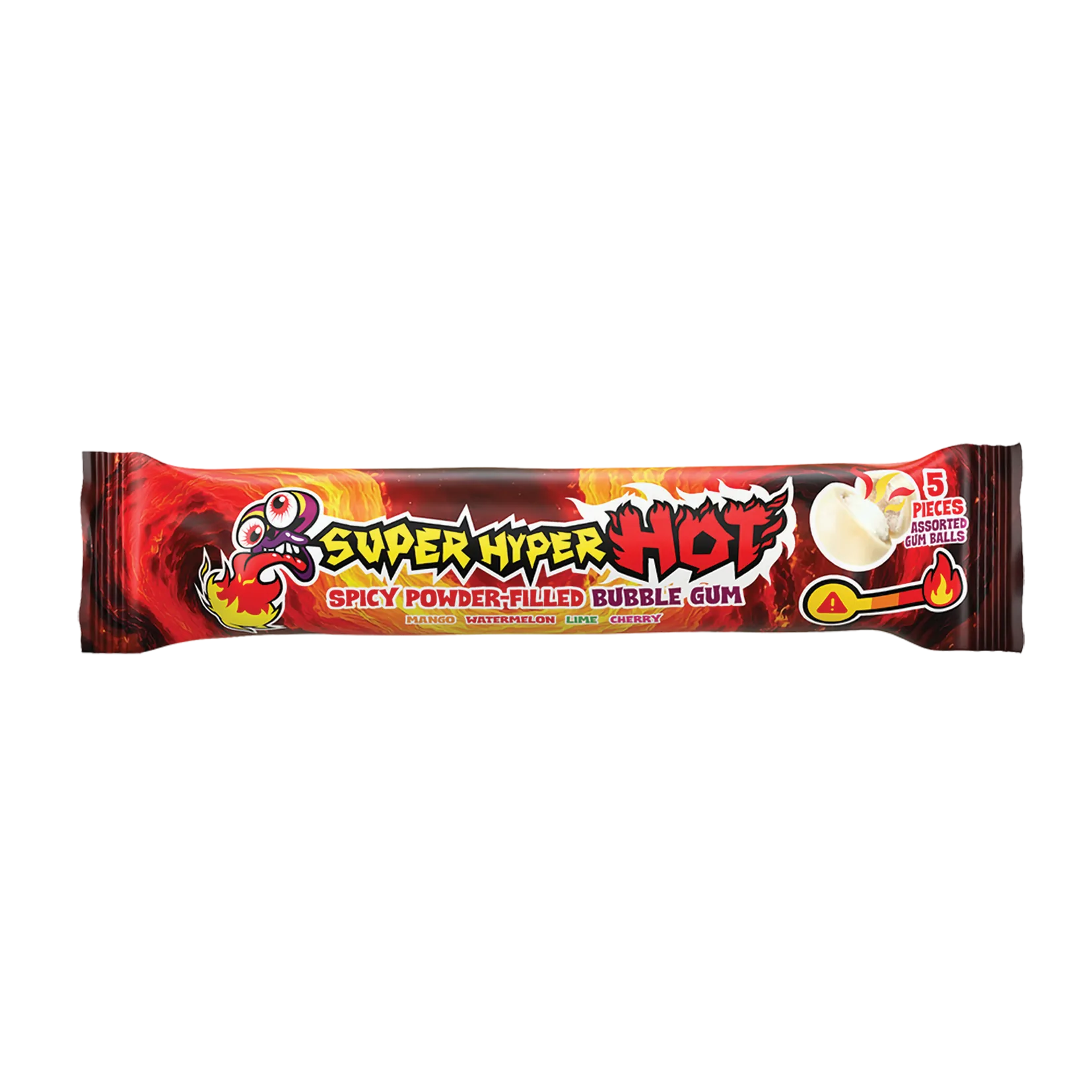 Chicle picante con polvo Super Hyper Hot X5